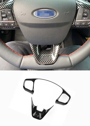 ABS Steering wheel strip For Ford Focus ST RS 2019-2020 cover trim carbon fiber
