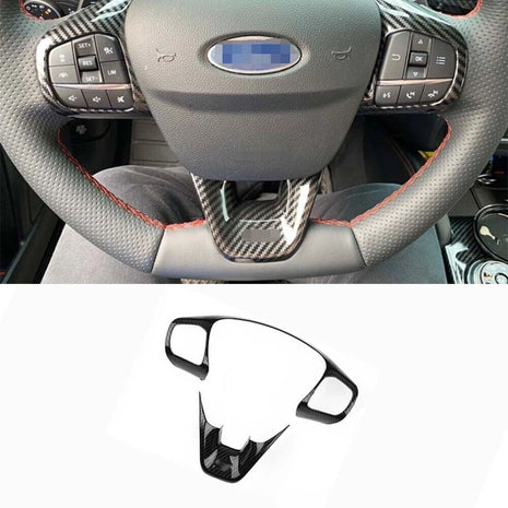 ABS Steering wheel strip For Ford Focus ST RS 2019-2020 cover trim carbon fiber