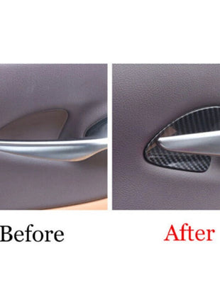 For Lexus ES250 300h 350 2019-22 ABS Carbon Fiber Interior Door Bowl Cover Trim