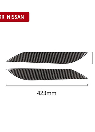 Carbon Fiber Headlight Eyebrow Decorative Trim Cover For Nissan 350Z 2003-2009