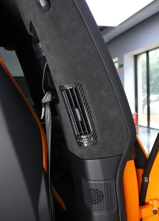 Real Carbon Fiber B Pillar Air Outlet Vent Cover Trim For Lamborghini URUS 18-22