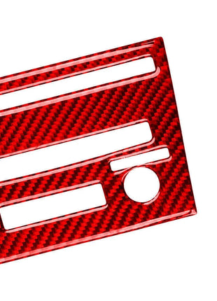 Red Carbon Fiber Center Console CD Panel Trim Cover For Lexus CT200h 2011-2017
