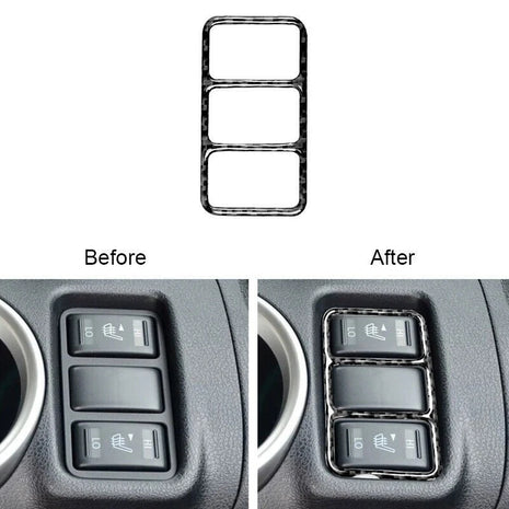 Carbon Fiber Center Control Heating Button Frame Cover Trim For Nissan 370z
