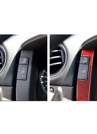Red Carbon Fiber Speedmeter Instrument Cover Trim For Nissan GT-R R35 2008-2016