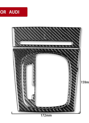 3pcs Real Carbon Fiber Automatic Gear Shift Panel Cover For Audi A3 S3 8p 06-07