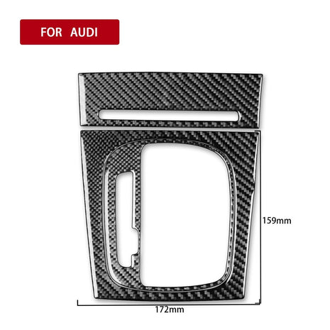 3pcs Real Carbon Fiber Automatic Gear Shift Panel Cover For Audi A3 S3 8p 06-07