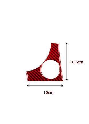 Red Carbon Fiber Ignition Switch Frame Trim Cover For Nissan Rogue 2014-2016