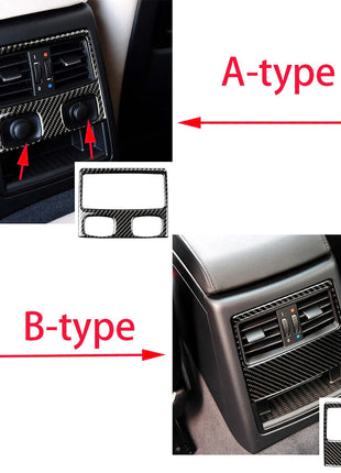 2闂佽壈鎻幏绋rbon Fiber Rear Air Vent Outlet Panel Trim For Bmw 3 Series E90 E92 2005-12