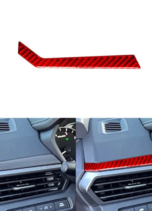 Red Carbon Fiber Driver Side Air Vent Above Cover Trim For Nissan Altima 2019-22