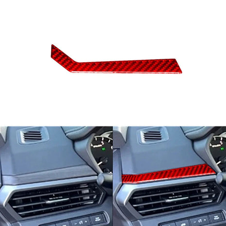 Red Carbon Fiber Driver Side Air Vent Above Cover Trim For Nissan Altima 2019-22