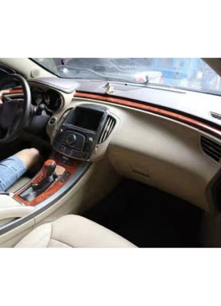 Fit For Buick Lacrosse 2009-2012 Peach Wood Interior Steering Wheel Button Cover