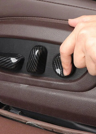 Seat Button Handle Cover Trim 6* For Lexus ES250 300h 350 2019-2023 Carbon Fiber