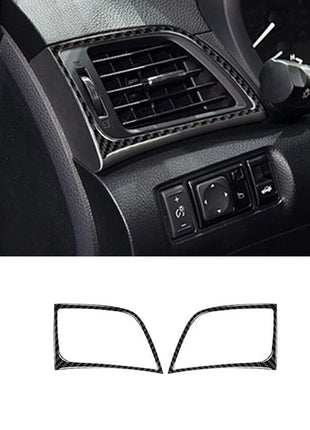 Carbon Fiber Dashboard Vent Outlet Outer Frame Trim For Nissan Sentra 2013-2019