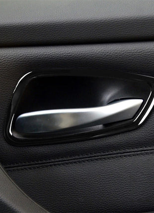 Black Interior Door Handle Bowl Ring Trim For Bmw 3 Series E90 E92 E93 2005-2012