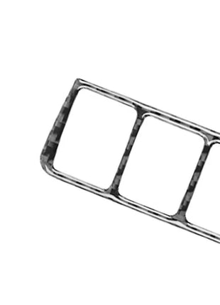 2x Carbon Fiber Front Door Mode Switch Cover Trim For Nissan Rogue 2014-2016