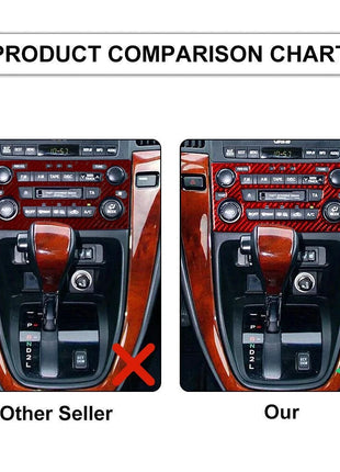 Red For Lexus RX300 1998-2003 Carbon Fiber Center Console AC Switch Panel Trim