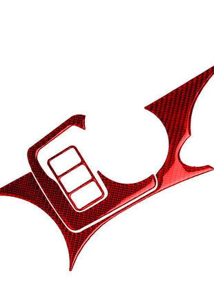 Red Carbon Fiber Center Control Water Cup Panel Cover Trim For Nissan 370Z 09-20