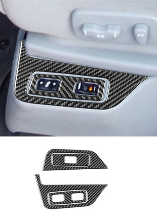4Pcs Seat Heating Button Trim Cover Carbon Fiber For Nissan Quest 2004-2006