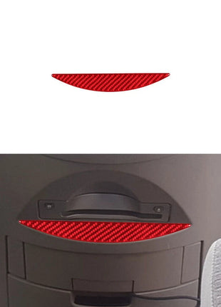Red Carbon Fiber Cd Player Lower Trim Cover Decor For Nissan Quest 2004-2006