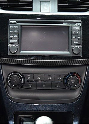 Carbon Fiber Center Console Middle Cover Trim Strip For Nissan Sentra 2013-2019