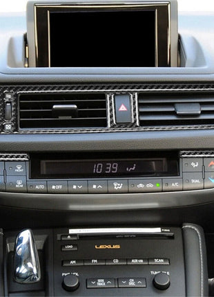 4Pcs For Lexus CT200h 2011-2017 Carbon Fiber Center Air Vent Outlet Cover Trim