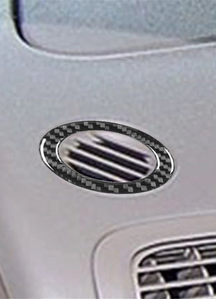 Left-right Air Vents Circle Trim Cover Carbon Fiber For Nissan Quest 2004-2006