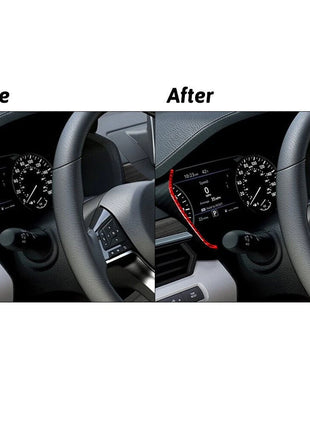 Red Carbon Fiber Speedometer Outer Frame Cover Trim For Nissan Altima 2019-2022
