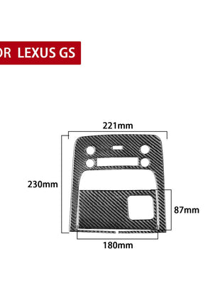 2Pcs Carbon Fiber Interior Overhead Light Cover Trim For Lexus GS350/450h/460