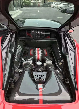 Dry Carbon Fiber Engine Covers Set Protector Kit For Ferrari 458 Italia Speciale
