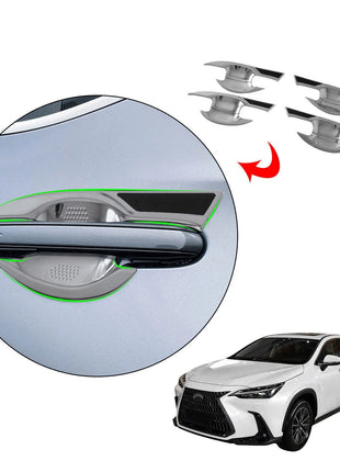 ABS Chrome 8 PCS Exterior Door Handle Bowl Cover Trim For Lexus NX250 350 2022
