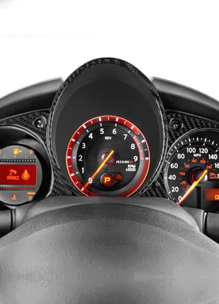 1 Set Carbon Fiber Instrument Cluster Panel Cover Trim For Nissan 370Z 2009-2020
