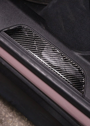 Carbon Fiber Car Interior Door Sills Cover Trim For Porsche Taycan 2019-2022