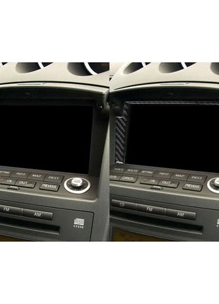 Carbon Fiber Interior Navigation Frame Cover Trim For Nissan 350Z 2003-2005