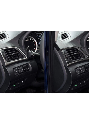 Carbon Fiber Dashboard Vent Outlet Outer Frame Trim For Nissan Sentra 2013-2019