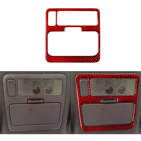 Red Carbon Fiber Interior Overhead Console Frame Trim For Lexus RX300 1998-2003