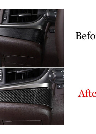 For Lexus ES250 300h 350 2019-22 ABS Carbon Fiber Left Console Strip Frame Trim