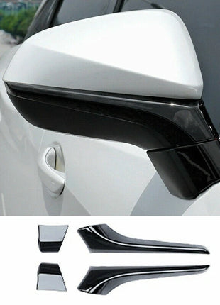 4P Gloss Black RearView Mirror Strip Molding Trim For Lexus RX350 450h 2016-2022