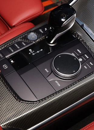 Dry Carbon Fiber Console Gear Shift Panel Frame Trim For BMW 8 series 2019-2023