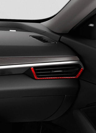 Red Carbon Fiber Dashboard Air Vent Frame Cover Trim For Nissan Altima 2019-2022