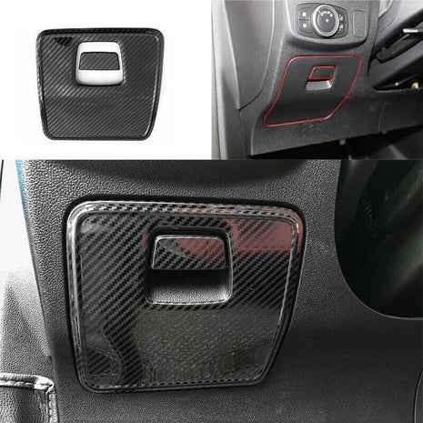 Cover Trim Steel Carbon Front Storage Box Handle 2019-2020 For Ford Focus ST RS