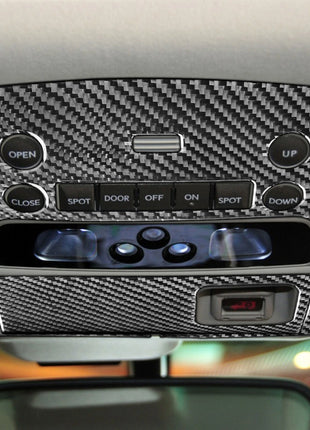 2Pcs Carbon Fiber Interior Overhead Light Cover Trim For Lexus GS350/450h/460