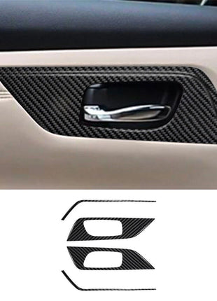 2X Carbon Fiber Rear Door Handle Panel Cover Trim For Nissan Altima 2013-2015