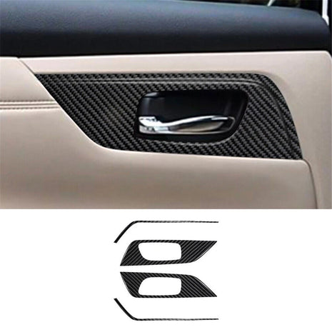 2X Carbon Fiber Rear Door Handle Panel Cover Trim For Nissan Altima 2013-2015
