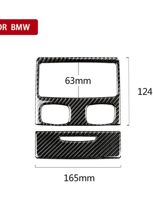 2闂佽壈鎻幏绋rbon Fiber Rear Air Vent Outlet Panel Trim For Bmw 3 Series E90 E92 2005-12