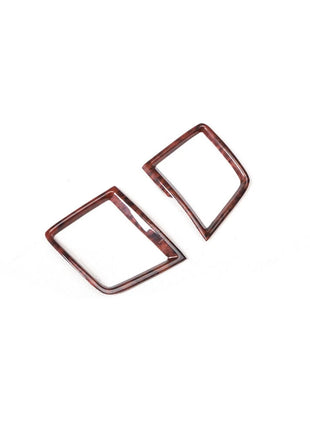 Console Side Outlet Vent Covers Trim 2pcs Fit For Volvo S90 2016-2021 Peach Wood
