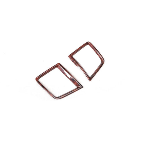 Console Side Outlet Vent Covers Trim 2pcs Fit For Volvo S90 2016-2021 Peach Wood