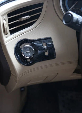 For Buick Lacrosse 2009-12 Black Wood Grain Headlight Control Button Frame Cover