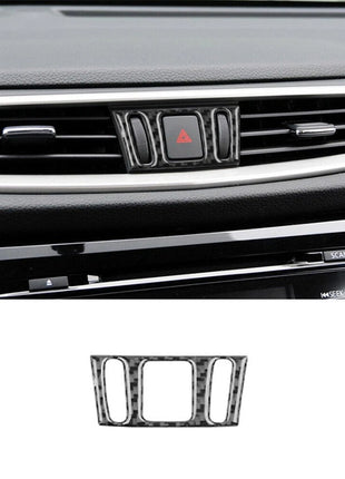 Carbon Fiber Warning Light Inner Frame Cover Trim For Nissan Rogue 2014-2016