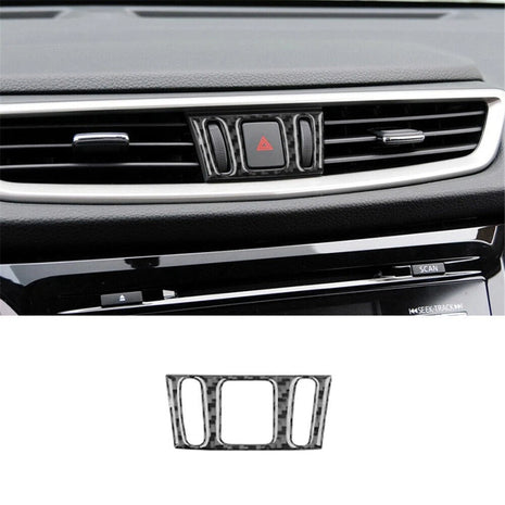 Carbon Fiber Warning Light Inner Frame Cover Trim For Nissan Rogue 2014-2016