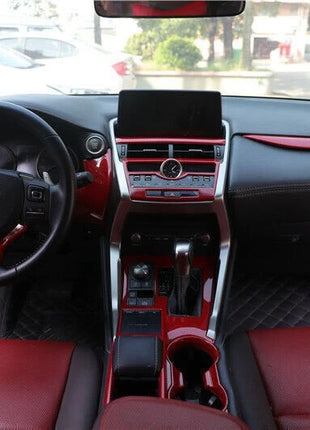 Console AC Button Control Frame For Lexus NX200t 300h 2015-2021 Red Carbon Fiber